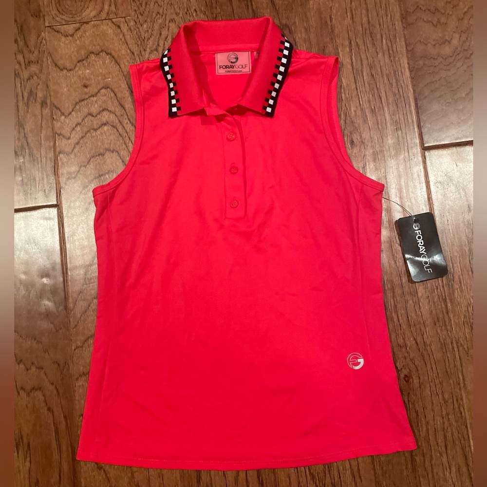 NWT Foray Golf SL Light Pique Core Sleeveless Polo Size XS